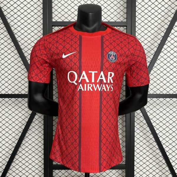 PSG 2025-26 Red Geometric Special Edition Jersey Player Version