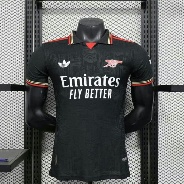 Arsenal 2025-26 Black Red Collar Special Edition Jersey Player Version