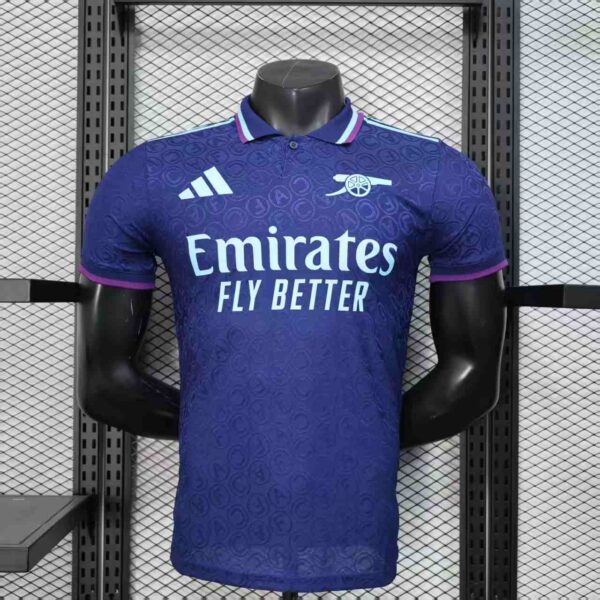 Arsenal 2025-26 Dark Blue Purple Collar Special Edition Jersey Player Version