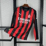 AC Milan 2025-26 Home Long Sleeve Jersey Fan Version - Image 2