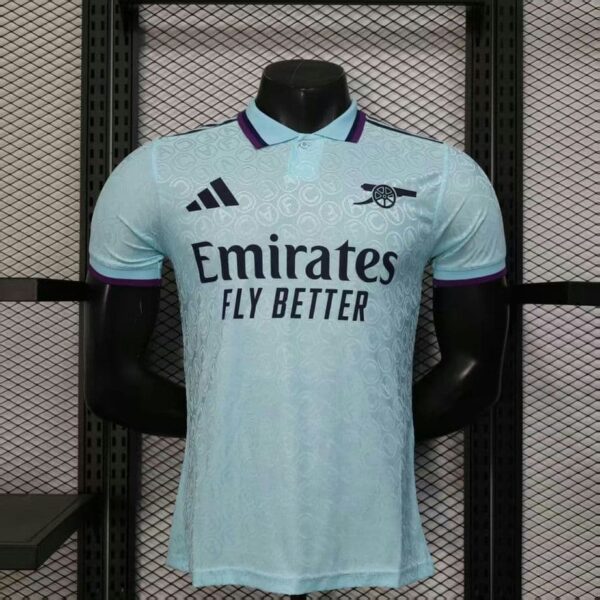 Arsenal 2025-26 Light Blue Purple Collar Special Edition Jersey Player Version