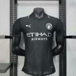 Manchester City 2025-26 Black Silver Special Edition Jersey Player Version