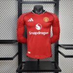 Manchester United 2025-26 Home Jersey Long Sleeve Player Version