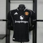 Manchester United 2025-26 Black White Trim Special Edition Jersey Player Version
