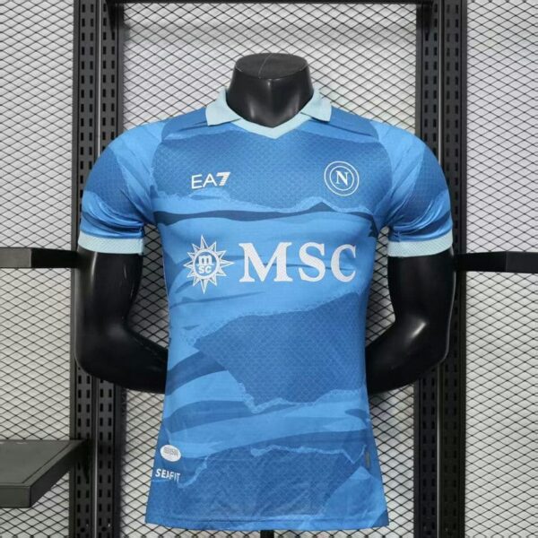 Napoli 2025-26 Light Blue Wave Special Edition Jersey Player Version