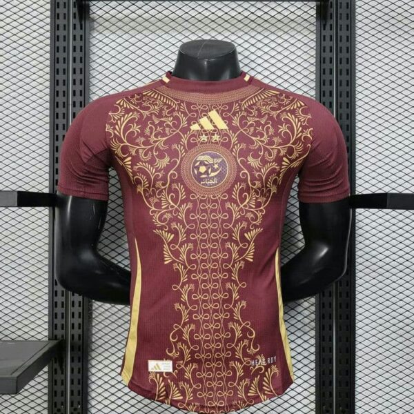 Algeria 2025-26 Maroon Gold Floral Special Edition Jersey Player Version