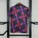 Olympique Lyonnais 2025-26 Purple Geometric Pattern Pre-Match Training Jersey - Image 2