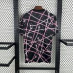 PSG 2025-26 Black with Pink Laser Grid Pattern Pre-Match Training Jersey - Image 2