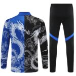 Real Madrid 2025-26 Black Blue Half Zip Long Sleeve Training Kit - Image 2