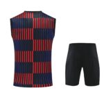 Barcelona 2025-26 Black with Red and Blue Stripes Vest Training Kit - Image 2