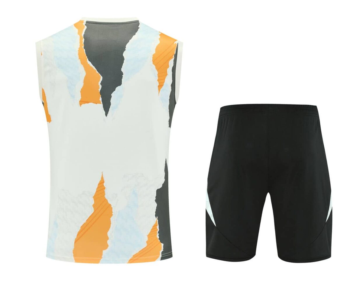 Real Madrid 2025-26 Orange Torn Vest Training Kit - Image 2