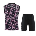 PSG Jordan 2025-26 Black Pink (Laser Grid Edition) Vest Training Kit - Image 2