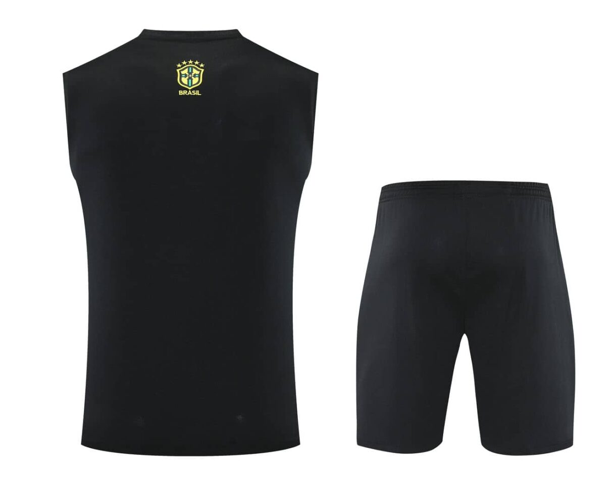 Brazil 2025-26 Green Jesus Graphic Vest Training Kit - Image 2