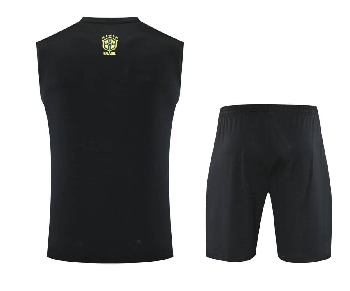 Brazil 2025-26 Grey Jesus Graphic Vest Training Kit - Image 2