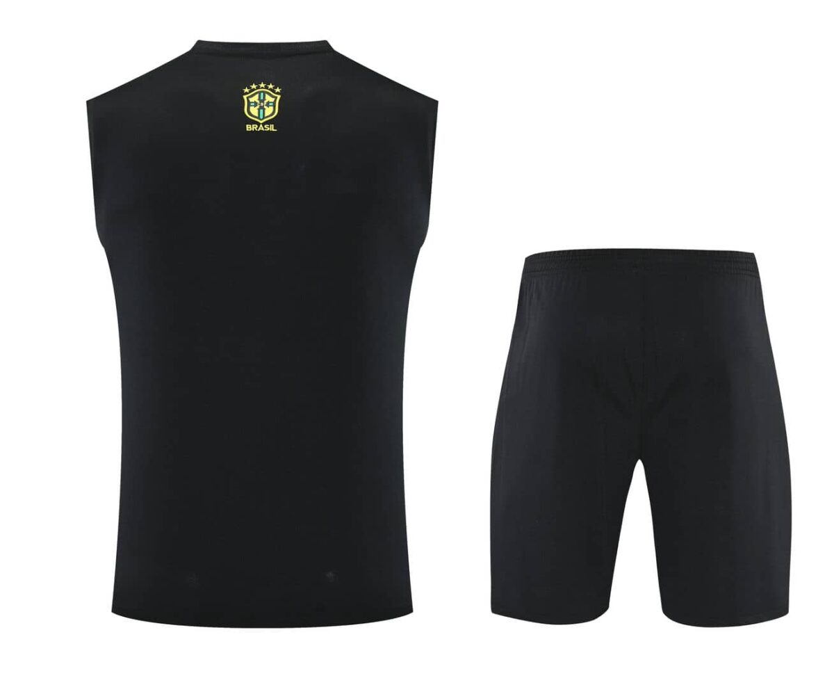 Brazil 2025-26 Yellow Jesus Graphic Vest Training Kit - Image 2