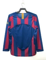 Barcelona 2005-06 Home Champions League Retro Long Sleeve Jersey - Image 2
