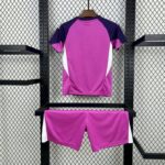 Real Madrid 2025-26 Purple Goalkeeper Kids Kit - Image 2