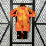 PSG 2025-26 Orange Yellow Digital Camo Pattern Kids Kit - Image 2