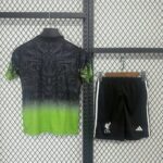 Liverpool 2025-26 Black Green Phoenix Special Edition Kids Kit - Image 2