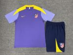 Atletico Madrid 2025-26 Purple Short Sleeve Kids Training Kit - Image 2
