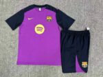 Barcelona 2025-26 Purple Short Sleeve Kids Training Kit - Image 2