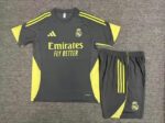 Real Madrid 2025-26 Dark Grey Short Sleeve Kids Training Kit - Image 2