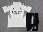Real Madrid 2025-26 White Short Sleeve Kids Training Kit - Image 2