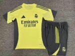 Real Madrid 2025-26 Yellow Short Sleeve Kids Training Kit - Image 2