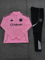 Inter Miami CF 2025-26 Pink Half Zip Long Sleeve Kids Training Kit - Image 2