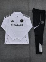 Inter Miami CF 2025-26 White Half Zip Long Sleeve Kids Training Kit - Image 2
