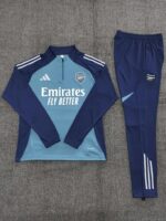 Arsenal 2025-26 Green Half Zip Long Sleeve Kids Training Kit - Image 2
