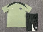 Chelsea 2025-26 Light Green Short Sleeve Kids Training Kit - Image 2