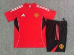 Manchester United 2025-26 Red Short Sleeve Kids Training Kit - Image 2