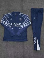 PSG Jordan 2025-26 Royal Blue (UCL Edition) Half Zip Long Sleeve Kids Training Kit - Image 2