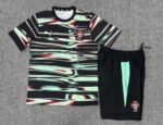 Portugal 2025-26 Green Black (Camo Edition) Short Sleeve Kids Training Kit - Image 2