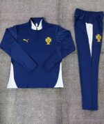 Portugal 2025-26 Royal Blue Half Zip Long Sleeve Kids Training Kit - Image 2