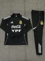 Argentina 2025-26 Black Half Zip Long Sleeve Kids Training Kit - Image 2
