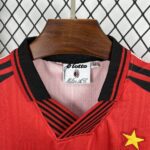 AC Milan 1998-99 Red Away Retro Jersey - Image 3