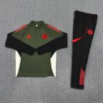 Bayern Munich 2025-26 Green Half Zip Long Sleeve Training Kit - Image 3