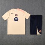 Barcelona 2025-26 Beige Short Sleeve Training Kit - Image 3