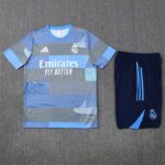 Real Madrid 2025-26 Light Blue (Camo Edition) Short Sleeve Training Kit - Image 3