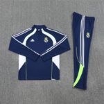 Real Madrid 2025-26 Royal Blue Half Zip Long Sleeve Training Kit - Image 3
