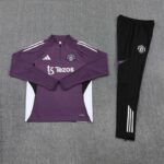 Manchester United 2025-26 Purple Half Zip Long Sleeve Training Kit - Image 3