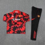 Manchester United 2025-26 Red Black (Camo Edition) Half Zip Long Sleeve Training Kit - Image 3