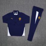 Portugal 2025-26 Royal Blue Half Zip Long Sleeve Training Kit - Image 3