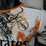 Real Madrid 2025-26 White Gold Dragon Special Edition Jersey Player Version - Image 3