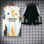 Real Madrid 2025-26 Orange Torn Vest Training Kit - Image 3
