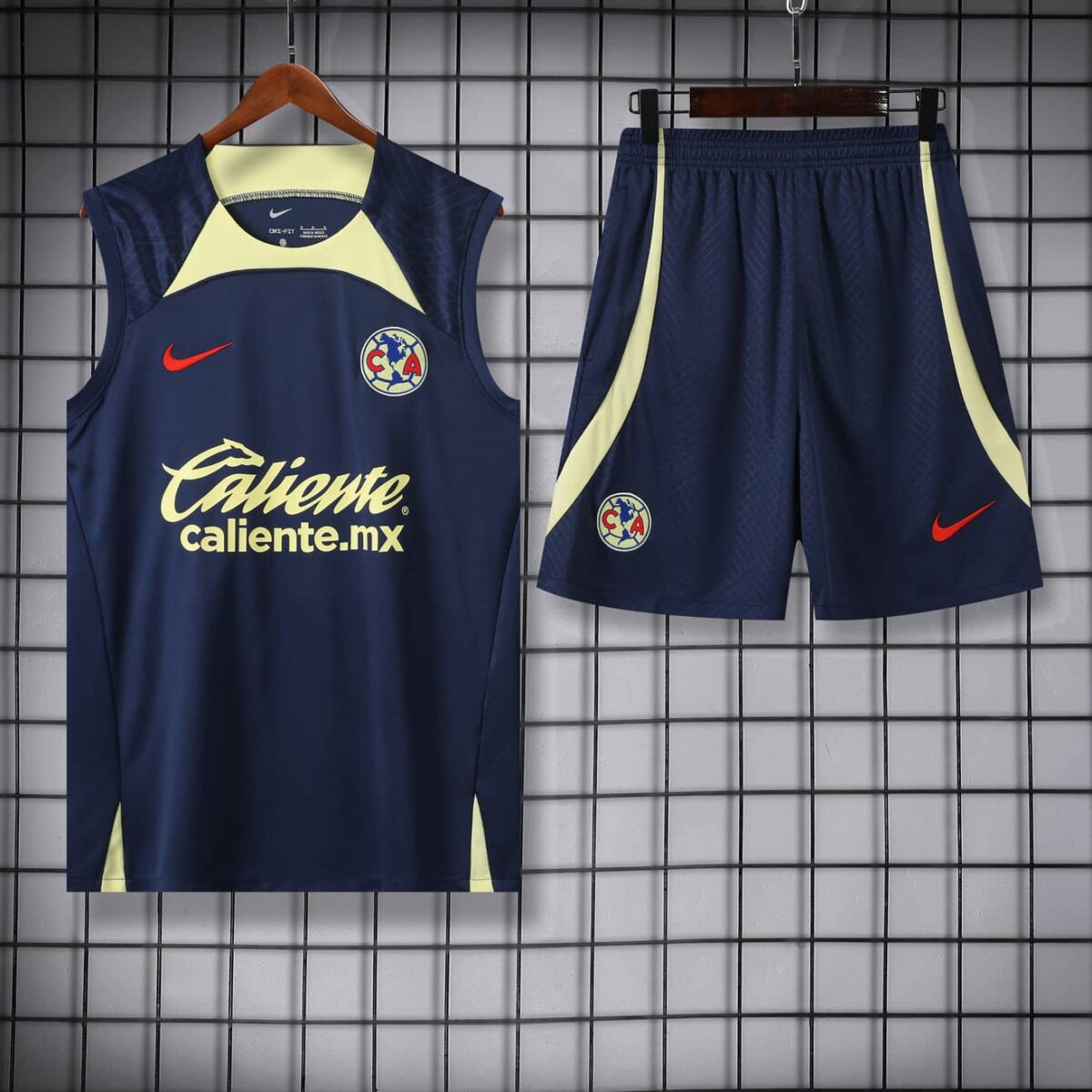 Club America 2025-26 Navy Yellow Vest Training Kit - Image 3