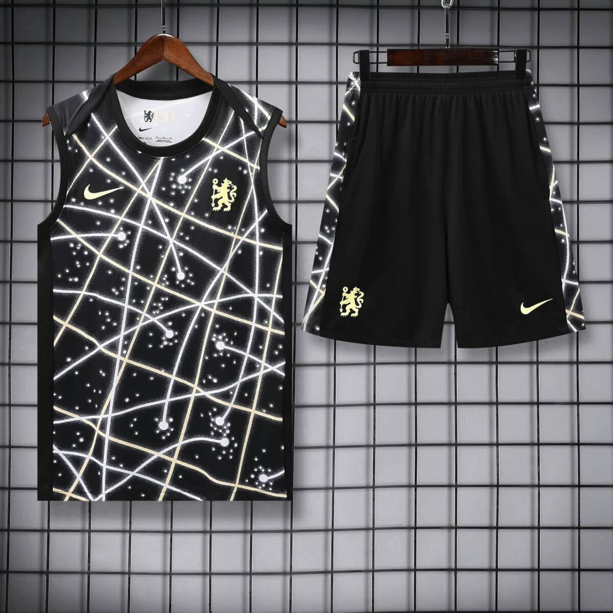 Chelsea 2025-26 Black Galaxy Vest Training Kit - Image 3