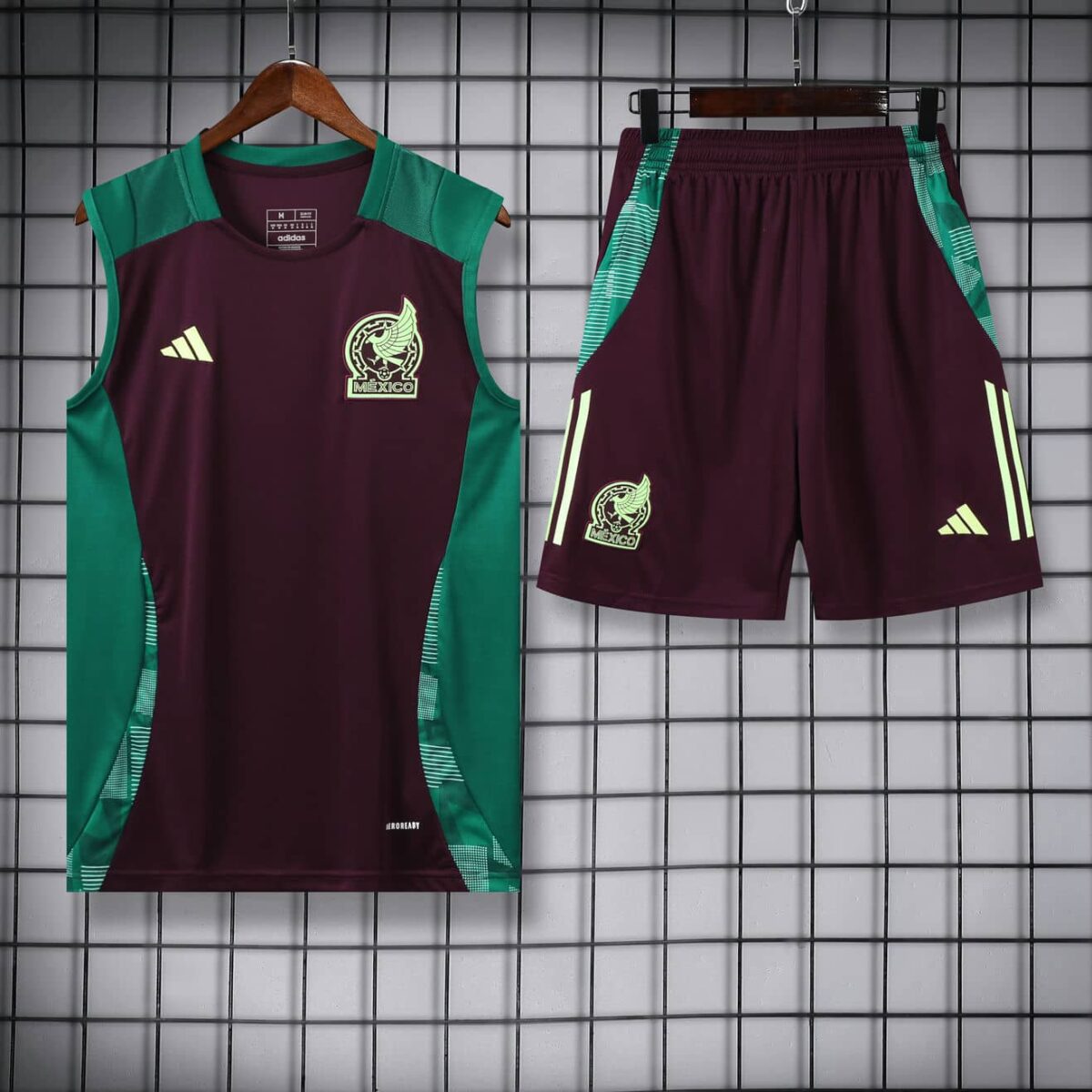 Mexico 2025-26 Maroon Green Vest Training Kit - Image 3